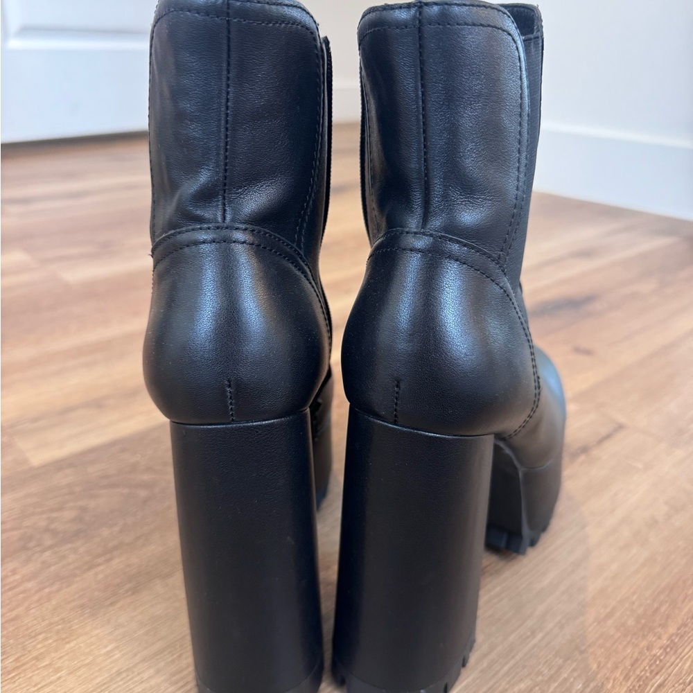 Jeffrey Campbell Black Chunky platform Ankle Boots 8.5 - Picture 4 of 8